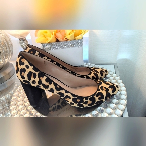 Essex Lane Womans Leopard Print Made With Cow Hair High Heel 7.5 M - Picture 15 of 15